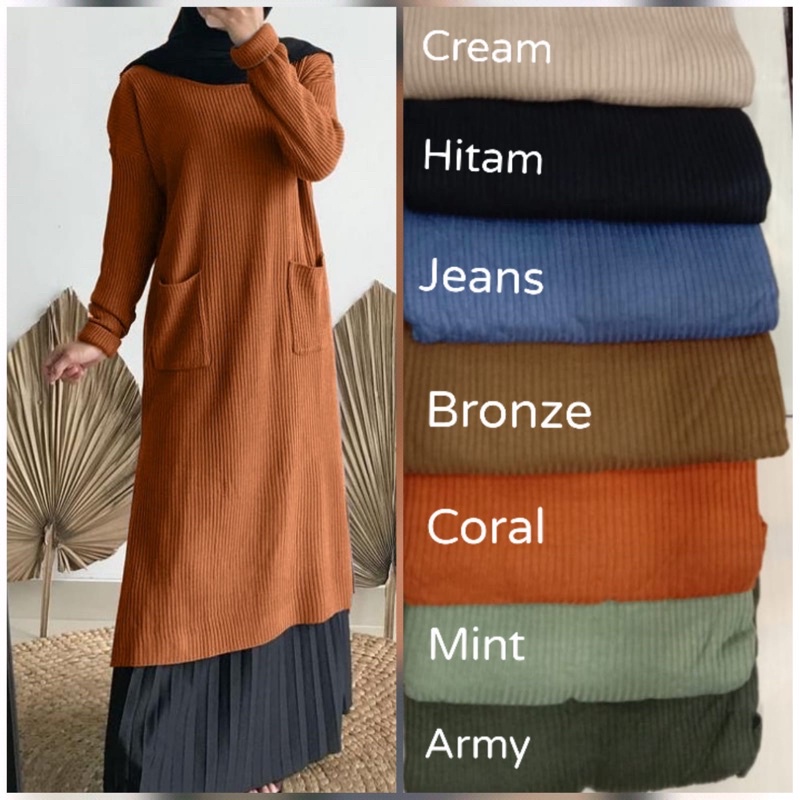 ZILLA TUNIK / Tunik rajut / Rajut premium / Tunik Rajut premium / pakaian wanita / Tunik wanita