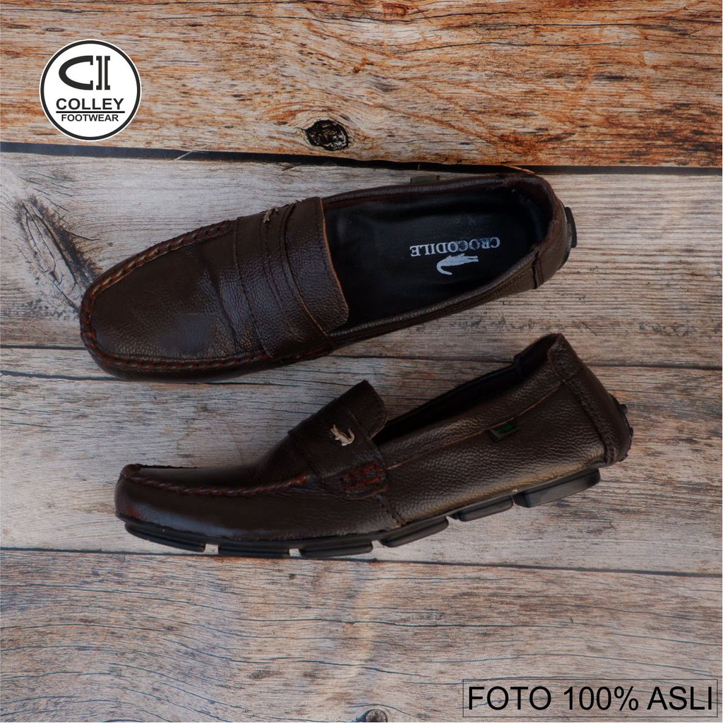 COD - SEPATU SLIP ON PRIA 100% KULIT ASLI / MUKASIN / CASUAL LEATHER CLY-MKN.007