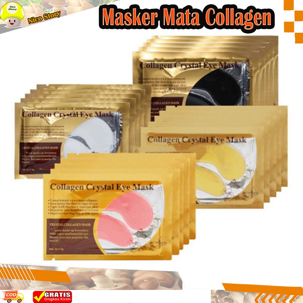 (NCS) Masker Mata Collagen Gold Powder Crystal Eye Mask Bag Naturgo Terlaris