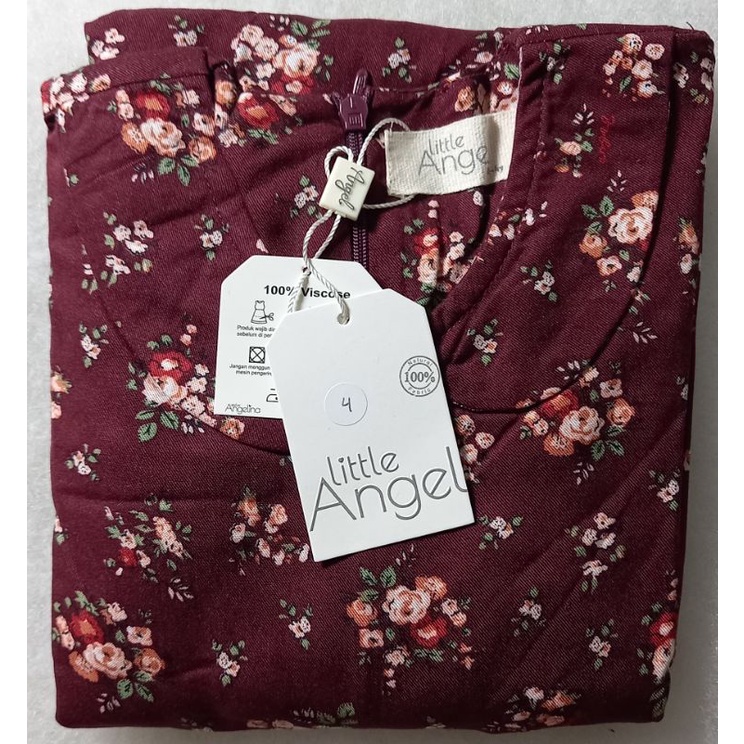 GAMIS ANAK ATELIER ANGELINA LITTLE BELLA PRIMROSE MAROON