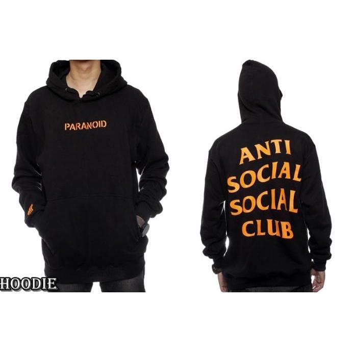 jaket hoodie sweater anti social social club x undefeated paranoid