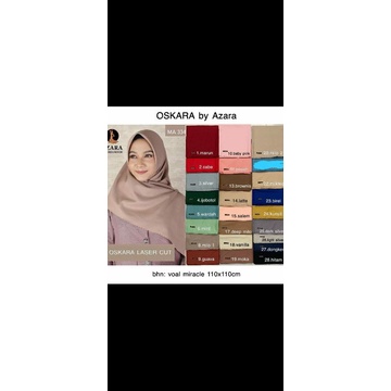 Hijab Segi Empat Laser Cut.Oskara.Azahra