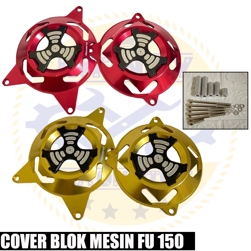 Cover Blok Mesin Alumunium Cnc Mu-Factory Tutup Blok Mesin Satria Fu Old Satria Fu New
