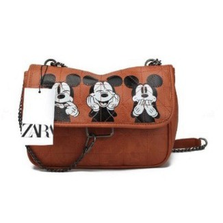 NEW! SLING BAG HITS ZARRA HITAM POLOS &amp; MOTIF MICKEY MOUSE # 59852