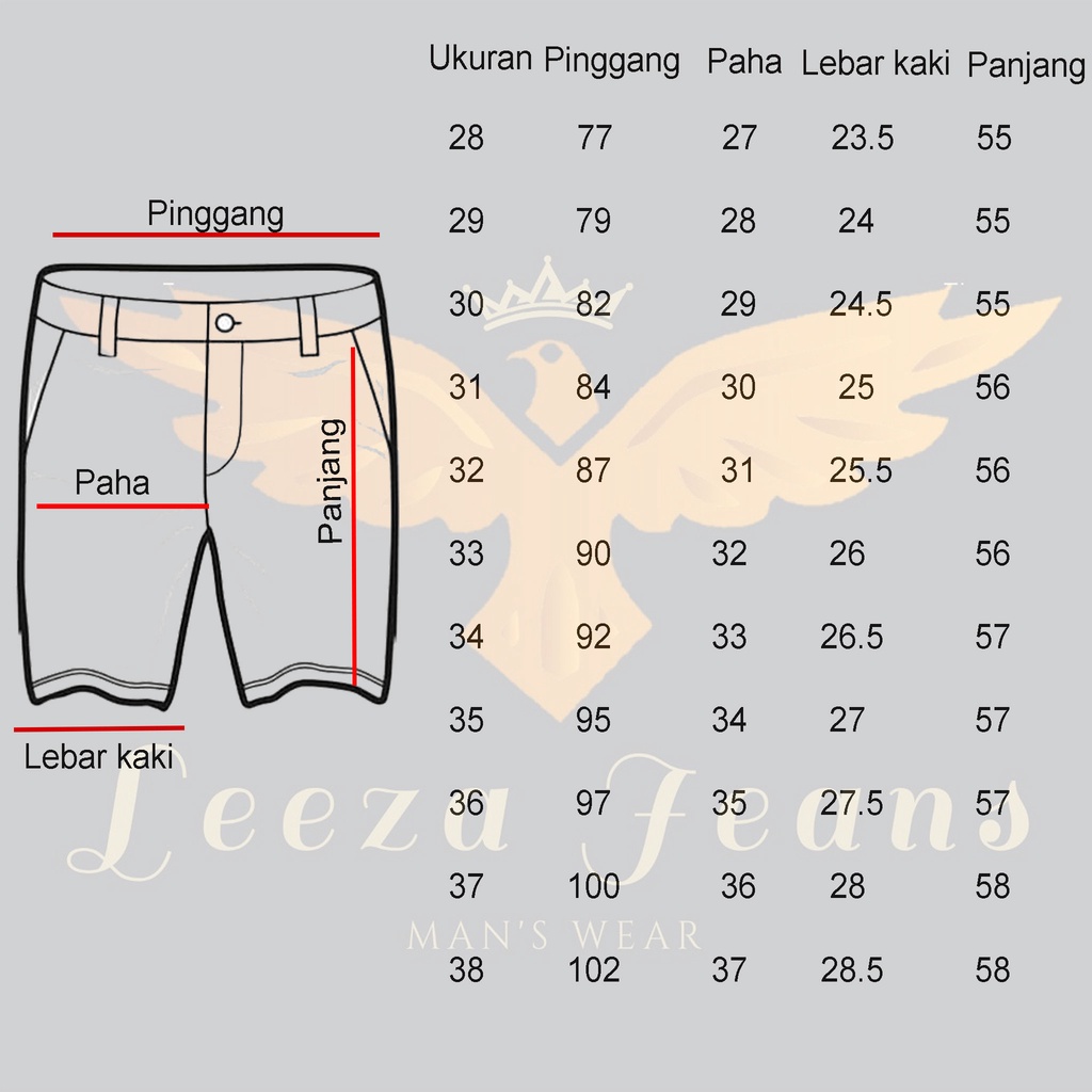 Celana Pendek Casual Pria Bahan Kanvas Original Dove Warna Creem - Leeza Jeans