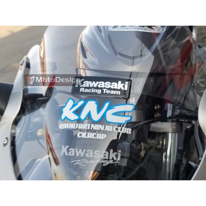 Stiker Timbul Kawasaki Racing Team KRT Ninja R RR 250 Karbu Mono Fi