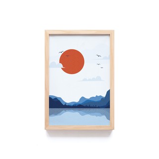 Wall Decor aesthetic Gaya Jepang Pemandangan Gunung Matahari - Japan