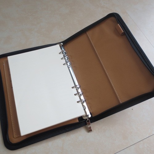 Grab Medan Buku Catatan Binder Note Cover Kulit Plus Kalkulator Y8302 Brown