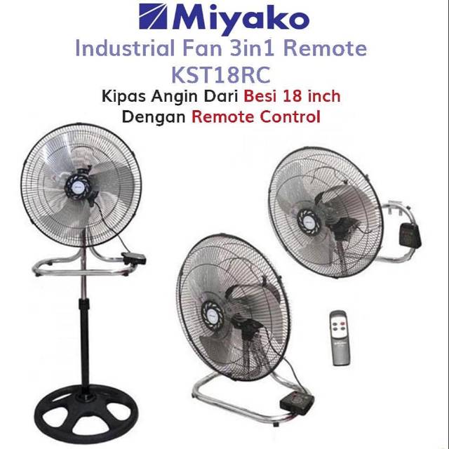 Kipas Angin Miyako 3 in 1 Remote KST 18RC