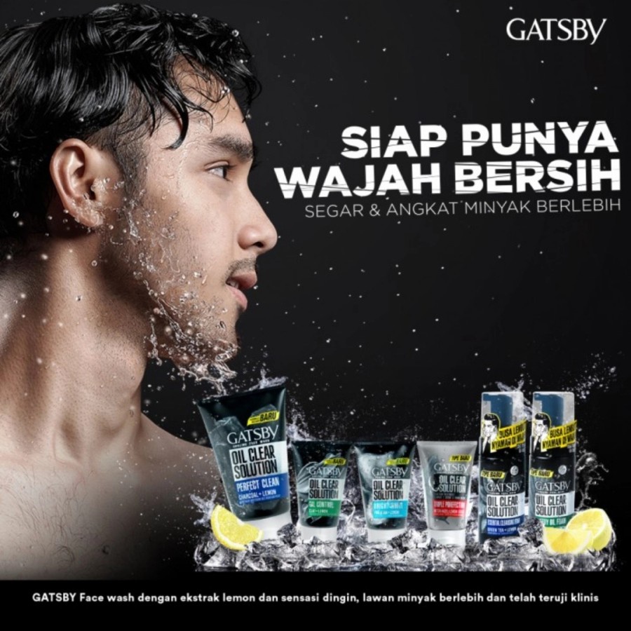 GATSBY COOLING FACE WASH BRIGHT WHITE (SPEEDY BRIGHT) SABUN WAJAH PRIA