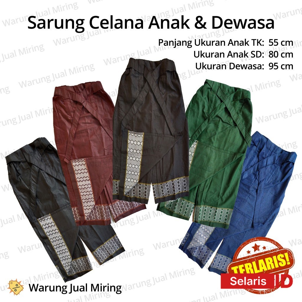 Sarung Celana Anak & Dewasa Kain Sarcel Celsar Celarung Instan