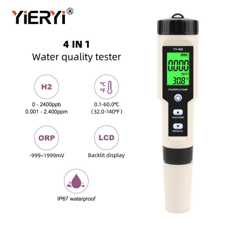 Hydrogen PPB Orp mv Meter Alat Tes Kadar Hidrogen Antioxidant H2 YY 400 Surabaya