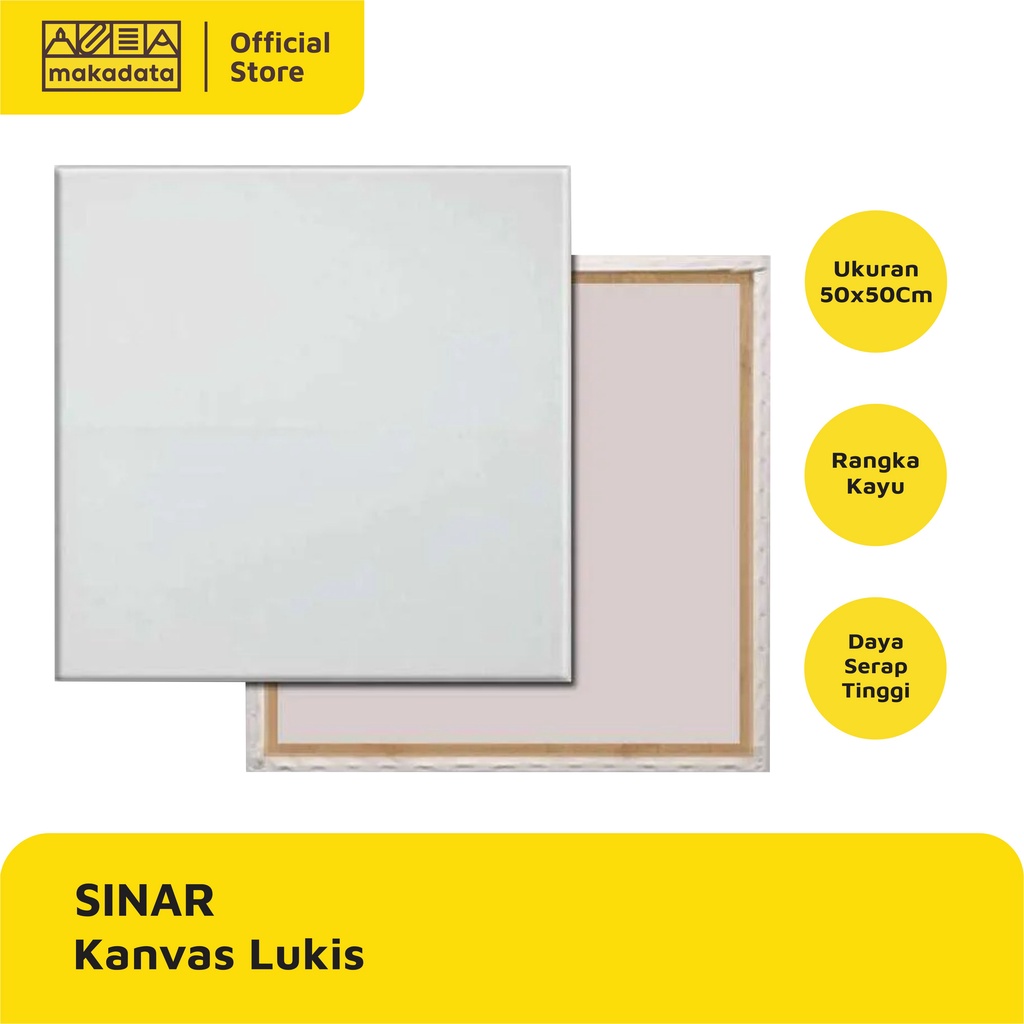 

KANVAS LUKIS SINAR PUTIH POLOS UKURAN 50 X 50 CM MURAH