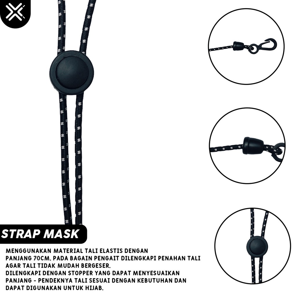 Kalung Masker Hijab Strap Masker Premium Tali Masker Elastis