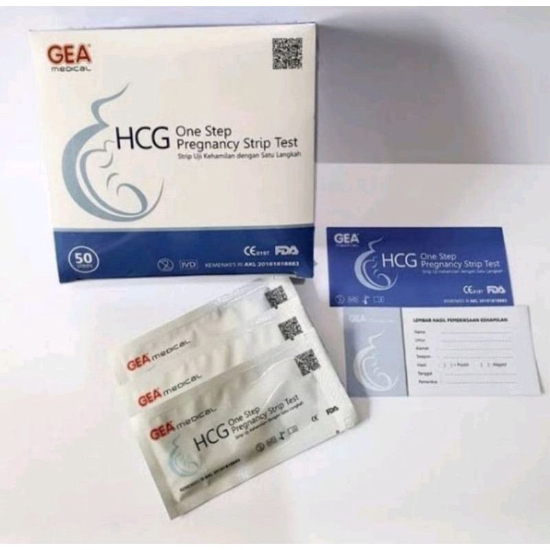 HCG / Tes Pack GEA Per Box isi : 50 pcs