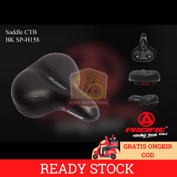Jok Sadel Saddle Per Pegas Sepeda Pacific H158 Empuk Mini CTB Lipat MTB Minion Gunung Keranjang