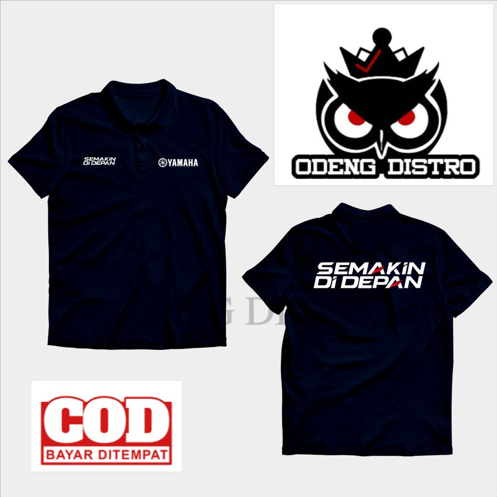 Polo Shirt Kaos Polo Yamaha Semakin Di Depan Logo Kaos Otomotif Baju Kerah Keren Distro Murah Casual