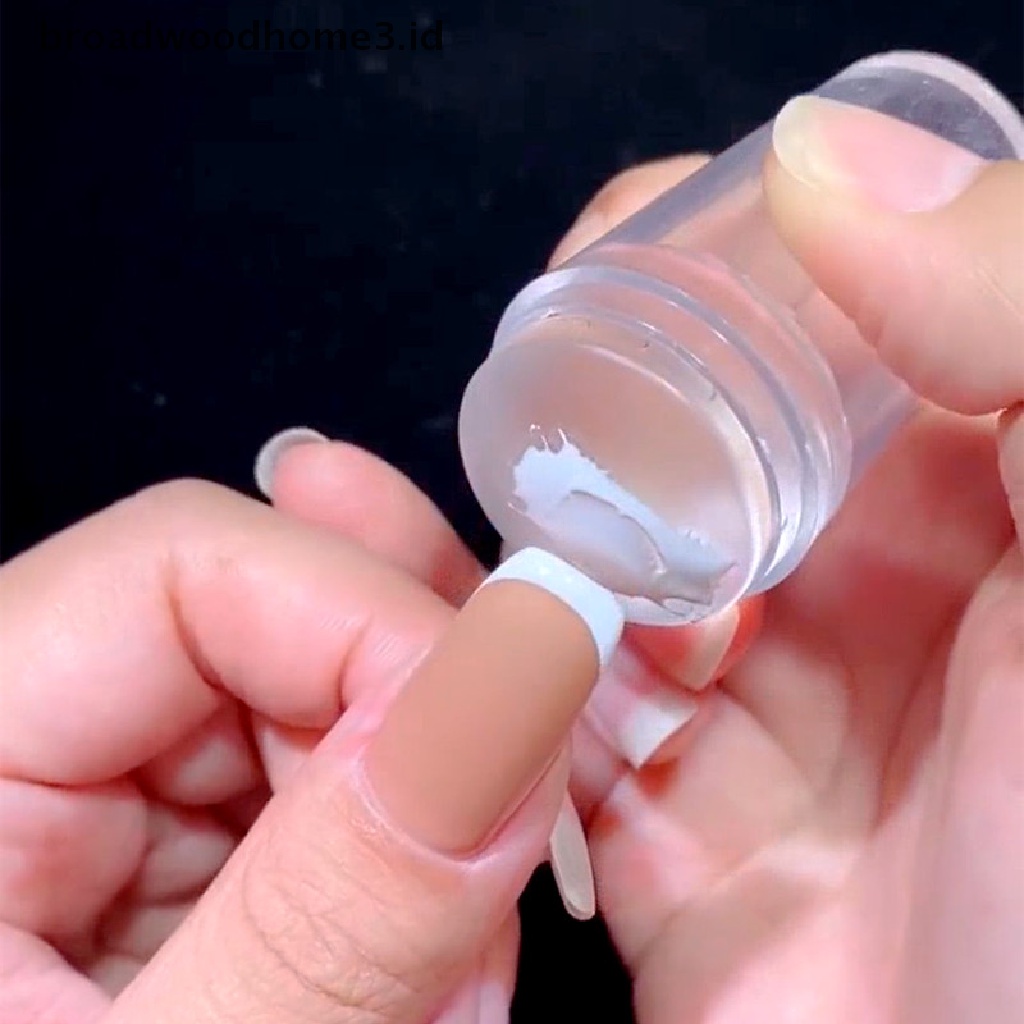 Set Stamper Scraper Bahan Silikon Jelly Bentuk Bunga Geometris Untuk Nail Art