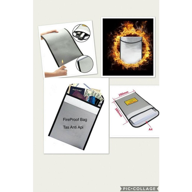 

Office & Stationery | Document Organizer | Fireproof Document Storage Bag / Tas Dokumen Anti Api | Best Seller