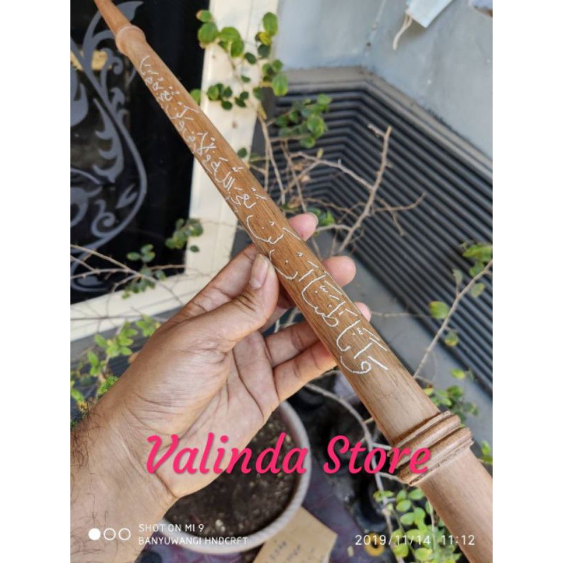 tongkat komando kayu bidara Arab ukir hizburruqyah