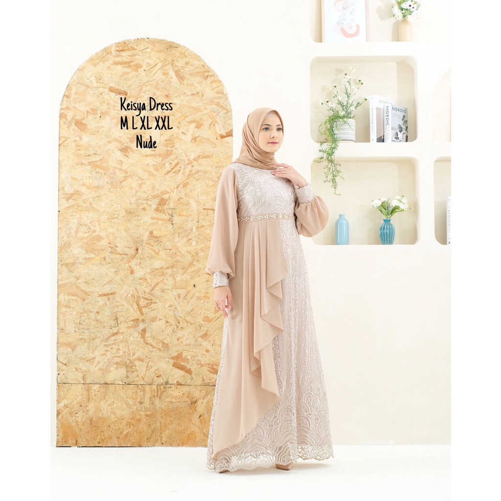 Keisya Dress Terbaru / Kebaya Modern Original Terbaru / Gamis Brukat Tille / Kebaya Kondangan Pesta