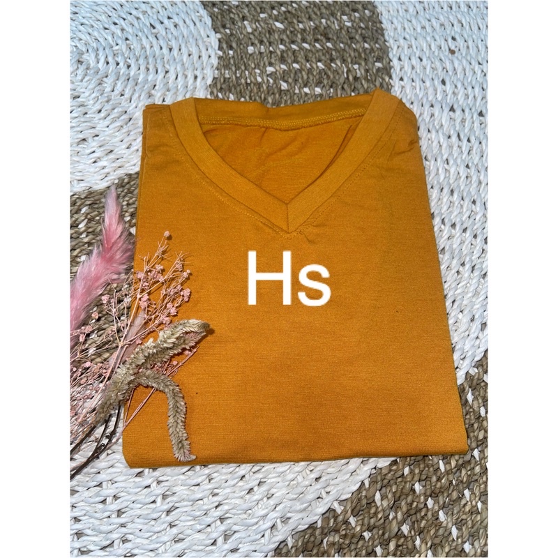 VNECK JUMBO XL REALPICT /VNECK XL/ATASAN BASIC JUMBO XL/KAOS POLOS V JUMBO-Mustard