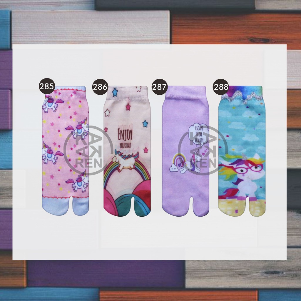 Kaos Kaki Jempol Anak Printing Karakter Unicorn O