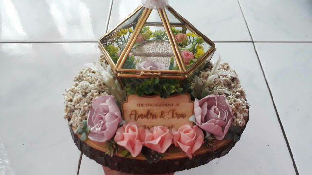 Tempat Cincin /terarrium Ringbox /ringbearer/ Tempat Maskawin/tempat Cincin Rustic /terarrium Rustic