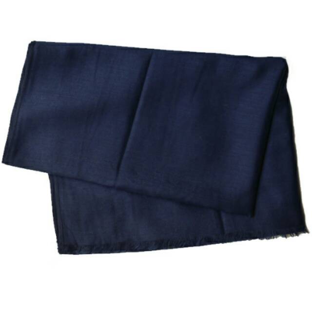 Hijab / Jilbab / Pashmina / Scraf Import 100% Viscose Navy - Biru