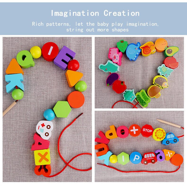Number Letter City Beads Meronce Mainan Montessori Sensory Play Sensory Toys ArtCraft Mainan Manik