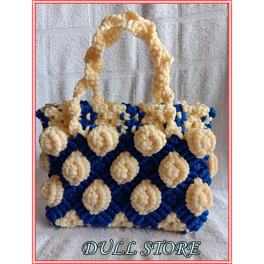 MURAH DOMPET RAJUT WANITA TALIKUR TALI KUR HANDMADE / DOMPET TANGAN WANITA HANDMADE/BEST QUALITY