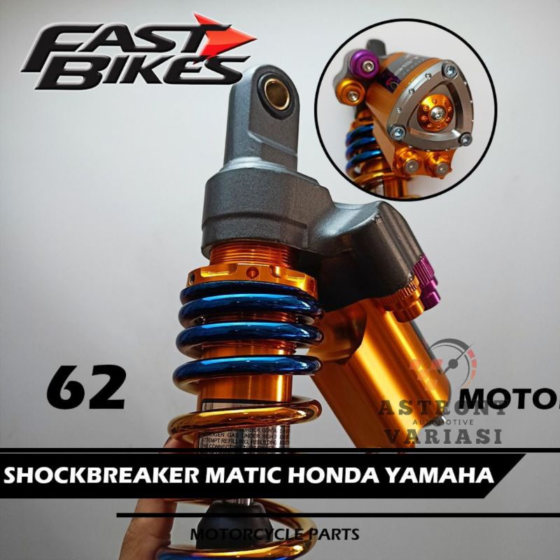 Shock 62-310 Shockbreaker Matic Tabung Atas Segitiga Tranformer Fast Bikes Ukuran 310MM Universal Motor Mio Beat Old Scoopy Fino Xeon