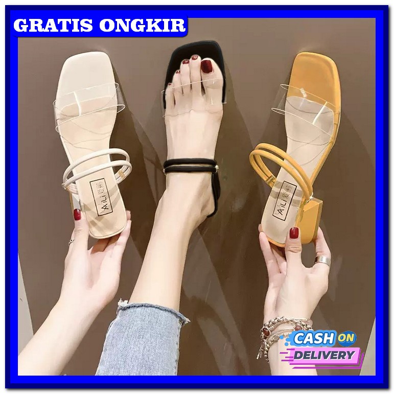 Sepatu Heels Wanita Haihil Sepatu Hak Pesta Import Mewah Remaja Anindy Sandal Hells Wanita Tali Mika
