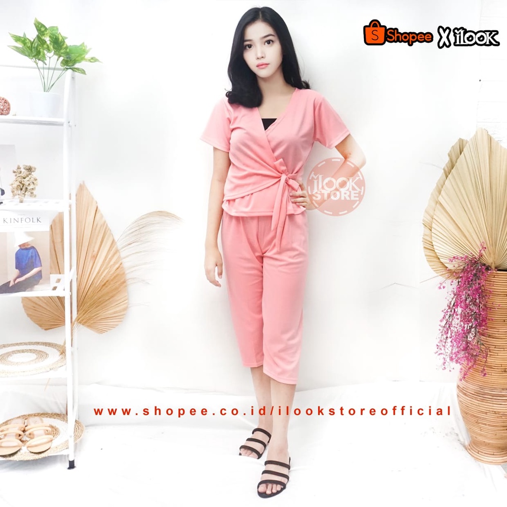 ilook | SETELAN AZKIA | SETELAN WANITA | matrerial creap dan spandex-AZKIA - SALEM