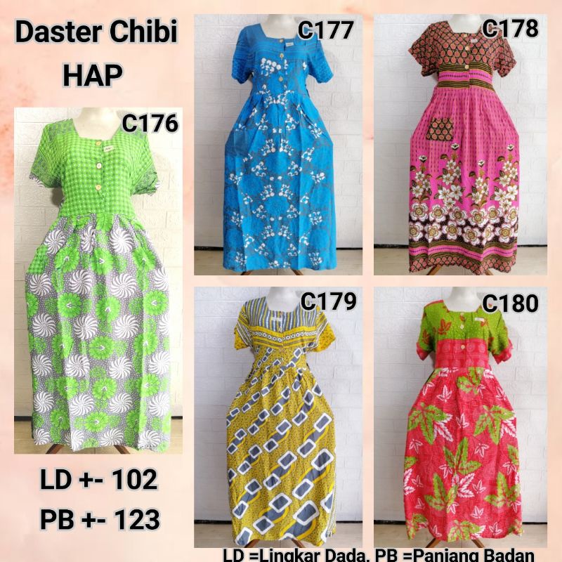 Daster Chibi Lengan HAP Rijek Sablon LD 100 Adem BUSUI Friendly (Harap Dibaca Sebelum Membeli)