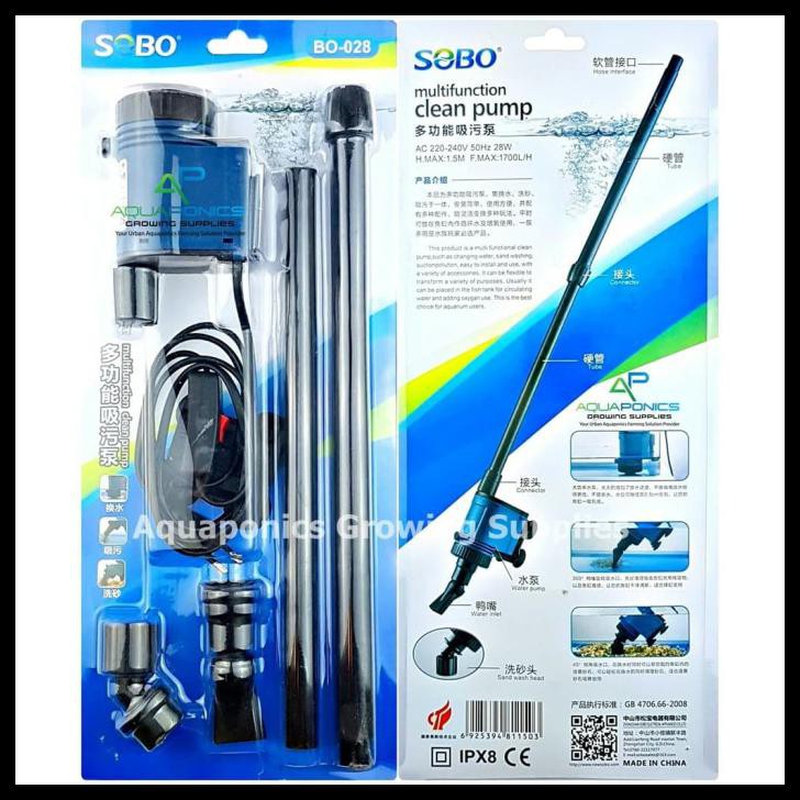 Harga Diskon Diskon Sobo Bo028 Cleaner Pump Undergravel Penyedot Pembersih Aquarium