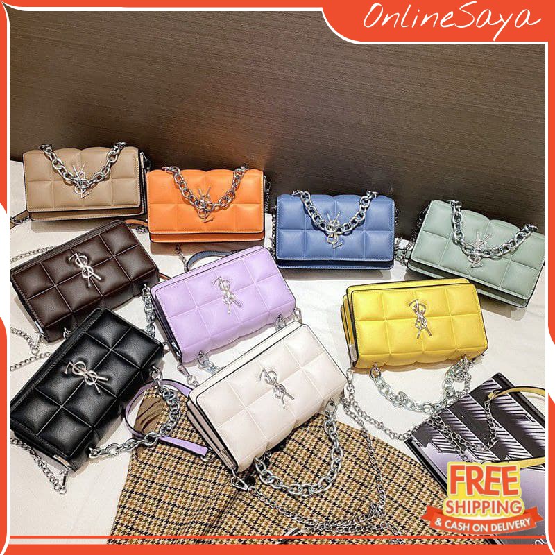 TAS SELEMPANG WANITA FASHION IMPORT RANTAI TRANSPARAN 8402 995 2052 2020 E137 ROS-6106, ZZ8132 CJ-A6