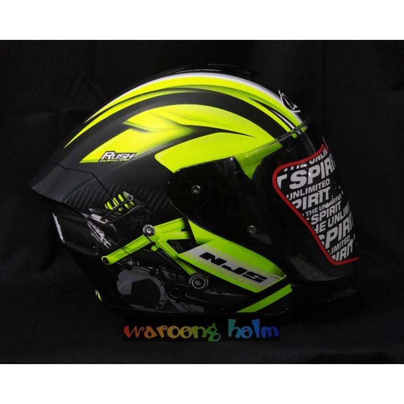 HELM NJS KAIROZ MOTIF ORIGINAL KAIROZ GARUDA KAIROZ RUSH KAIROZ ZENITH KAIROZ FURION-RUSH YELLOW DOFF