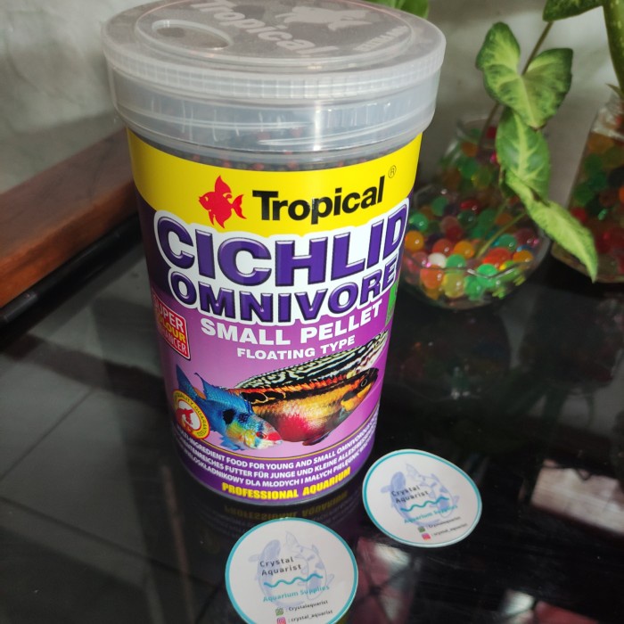 Pelet Ikan Cichlid Makanan Ikan Tropical Cichlid Omnivore 1000 ML