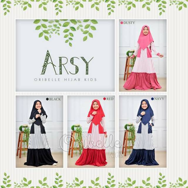 Gamis Arsy Oribelle/ gamis syar'i anak/gamis syar'i premium/gamis couple ibu dan anak/gamis oribelle