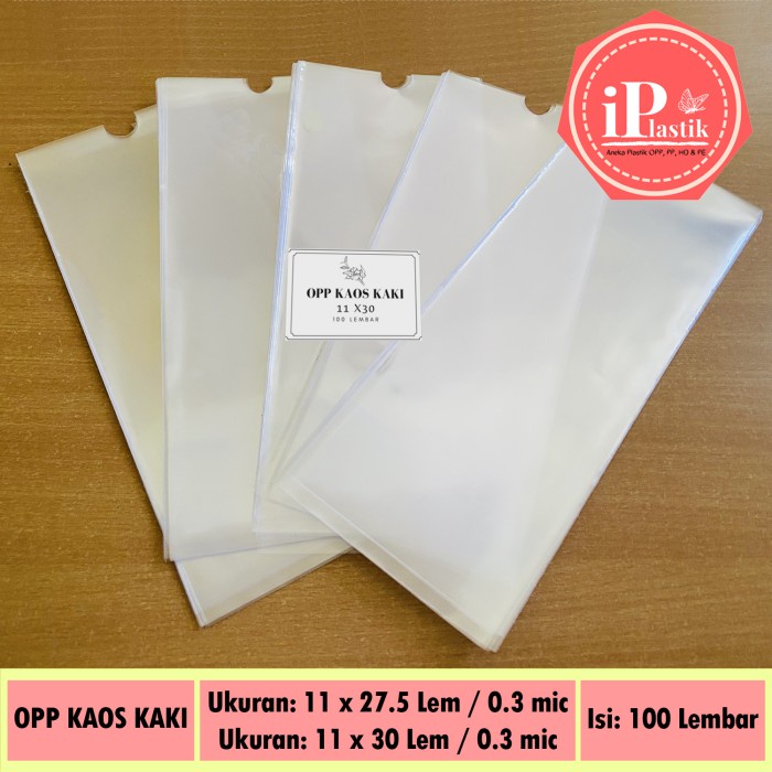 

Ginger Plastik OPP Kaos Kaki Lebar 11 cm TEBAL - 11 x 27.5 cm