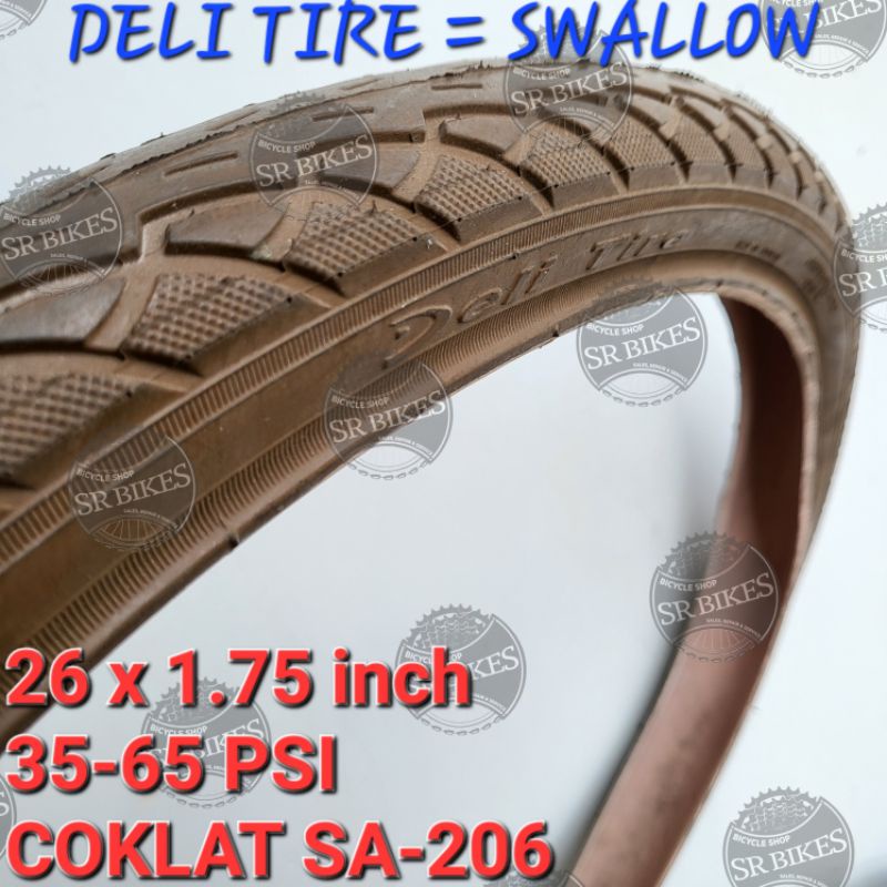 Ban Luar 26 x 1.75 Sepeda MTB Gunung Hybrid. DELI TIRE SWALLOW