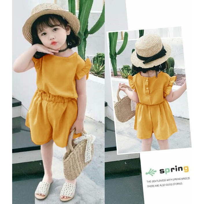 Baju anak 3 tahun Set Bianca|Set Angel|Set Combi|Set Polos baju anak perempuan MS