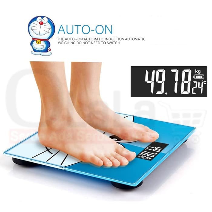 Timbangan Badan Kaca Digital - Elektronik 180kg KARTUN SCALE OLL - 2626-1