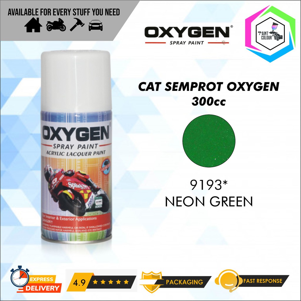 Cat Semprot / Pylox OXYGEN Acrylic Spray Paint - 9193 Neon Green