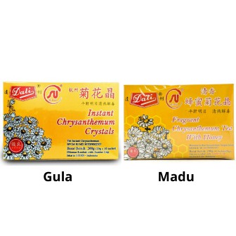 

DALI Fragrant Chrysanthemum Tea 200gr / Teh Kembang Krisan Dali 10 bks - Madu With Honey - Crystal