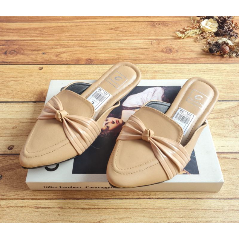 ABBUSHOES UR 03 flat shoes mules pita cabaret sol karet 1cm