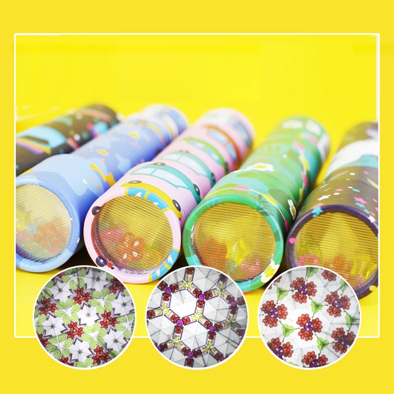 Mainan Kaleidoskop Prisma Poligon Putar Untuk Edukasi Sains Anak Tk