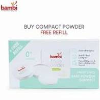 Bedak Padat Bayi BAMBI 40gr - BAMBI BABY POWDER / POWDER + REFILL  COMPACT - Bedak Bayi