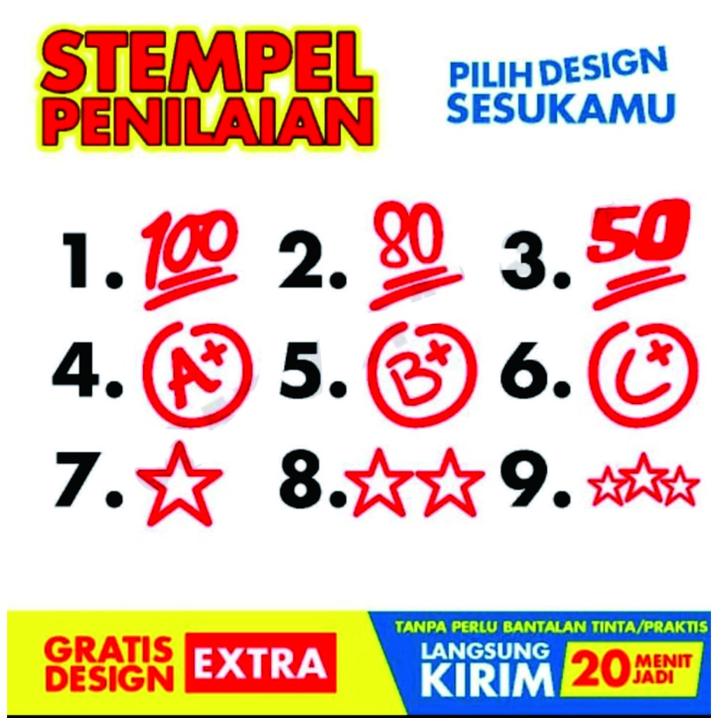

STEMPEL FLASH PENILAIAN ANAK TERMURAH, STEMPEL NILAI, STEMPLE NILAI